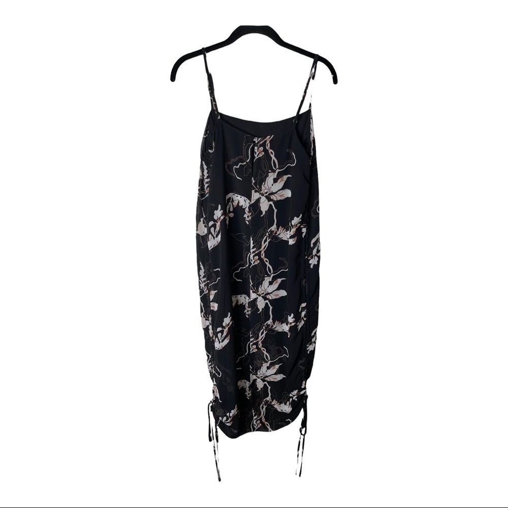 Shona Joy Black Floral Midi Dress with White Floral Print - Picture 11 of 16